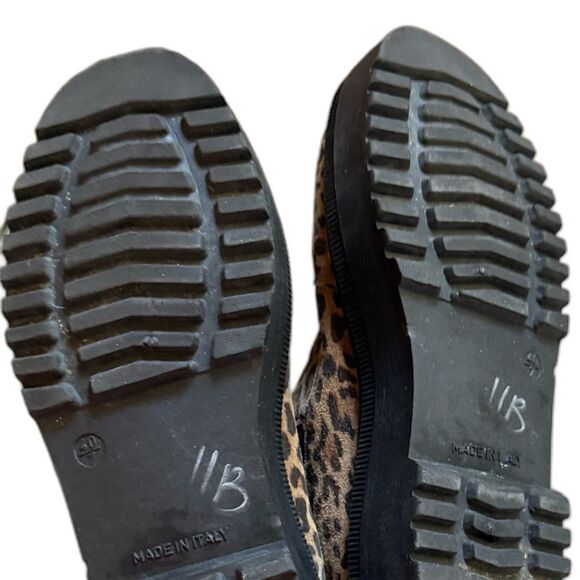 UO Brody Leopard Print Platform Chelsea Boots Lug Sole Brown Black Size 7 - Picture 7 of 8